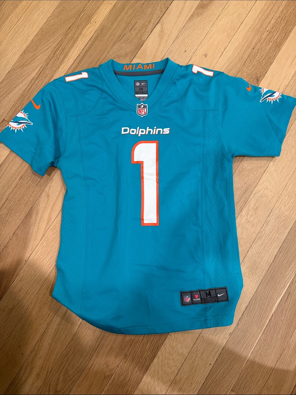 Nike Teal Miami Dolphins Tagovailoa Youth #1 Jersey